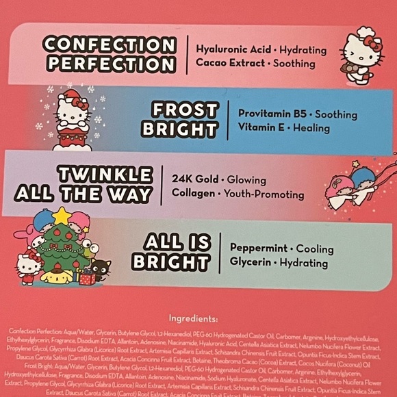 🆕😻 HELLO KITTY X CRÈME Hello Holidays Face Mask Collection NEW - Picture 5 of 5